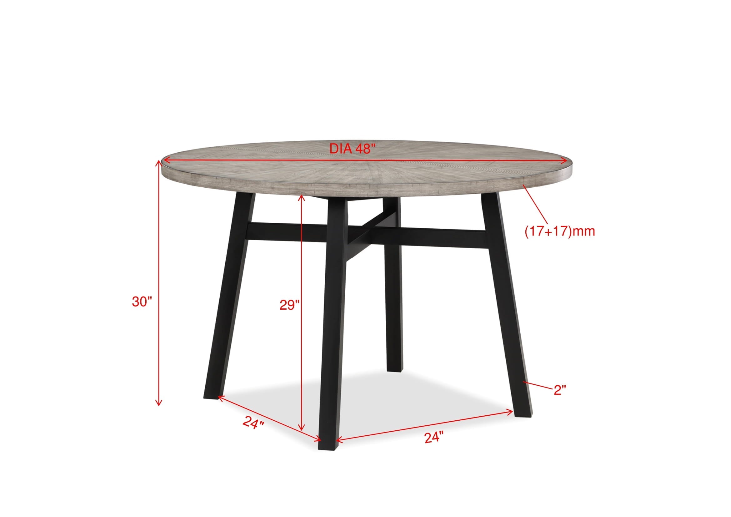 Mathis Black/Gray Round Dining Set - MyWaynesHome #