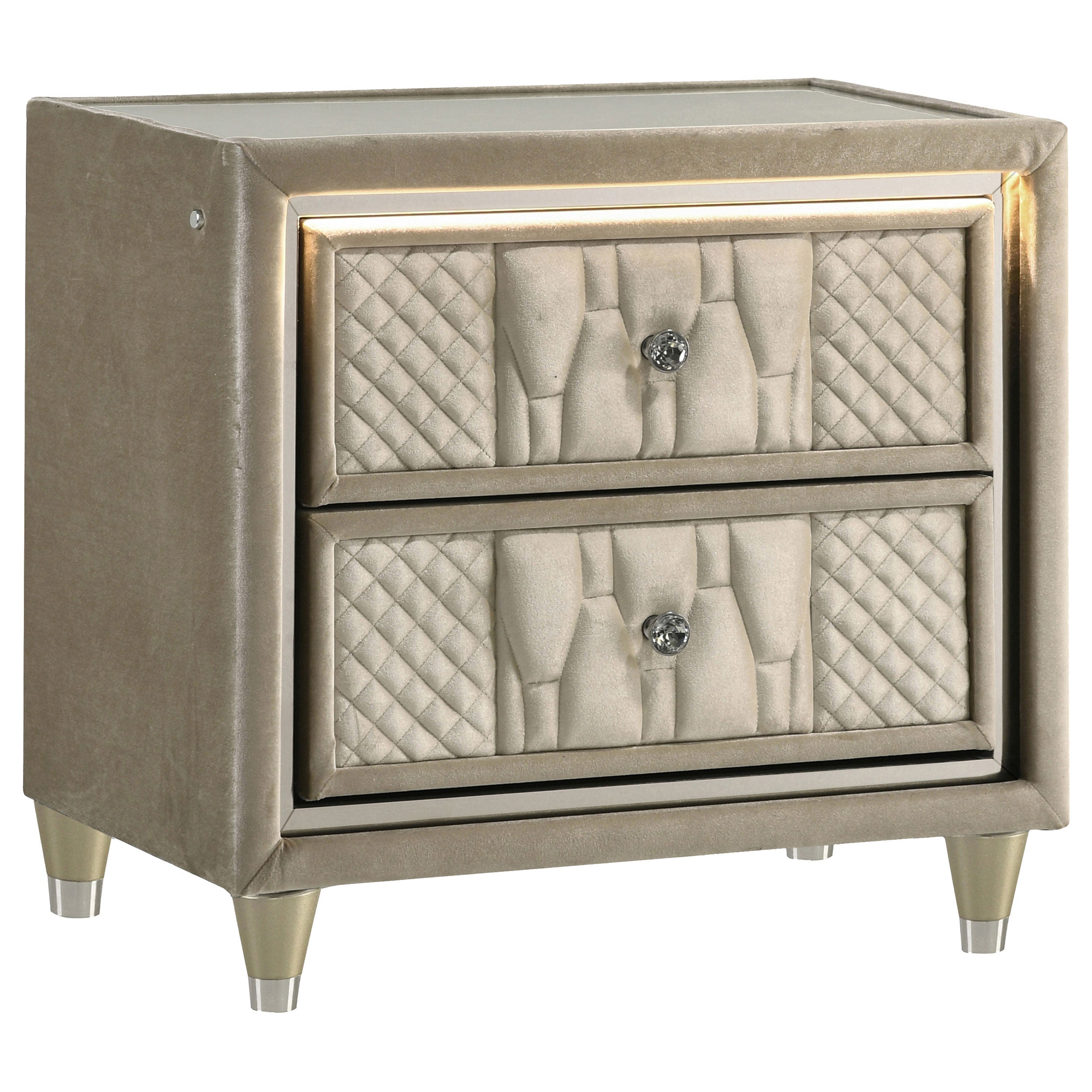 Lorient 4-piece Eastern King Bedroom Set Ivory And Camel