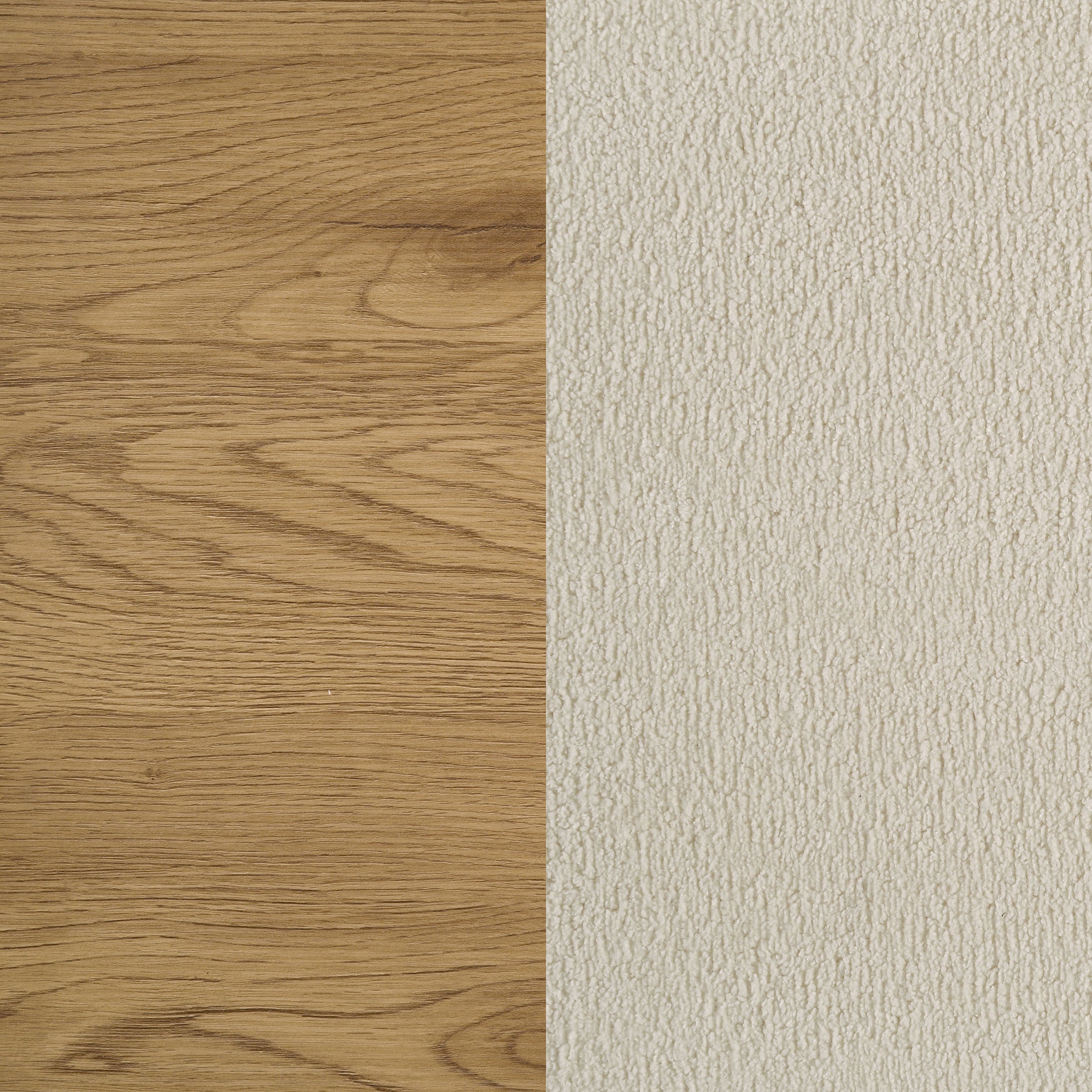 Bennett 62-inch California King Upholstered Panel Bed Cream And Light Oak