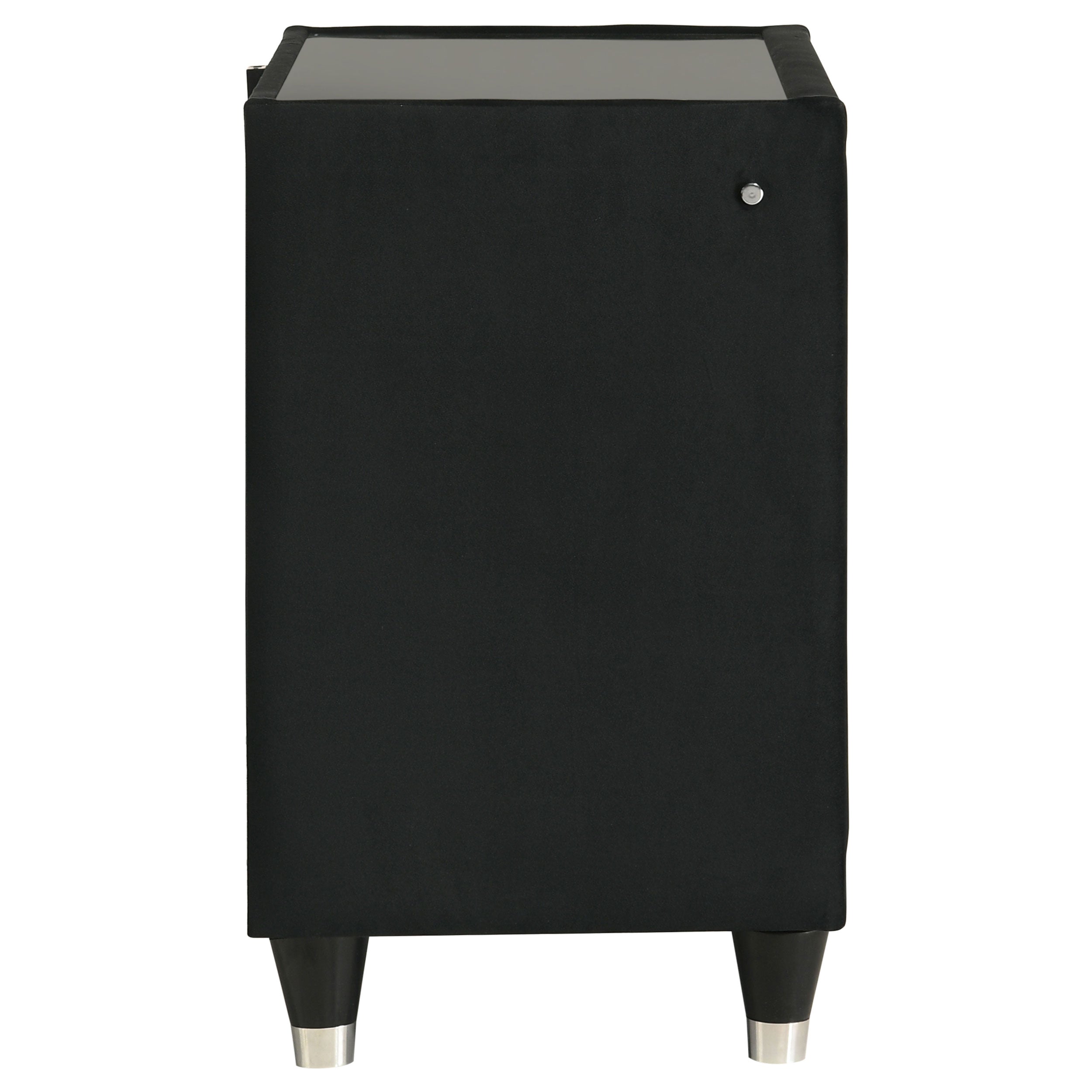 Lorient 2-drawer Led Nightstand With Usb Black