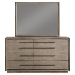 Durango 8-drawer Dresser And Mirror Taupe Oak