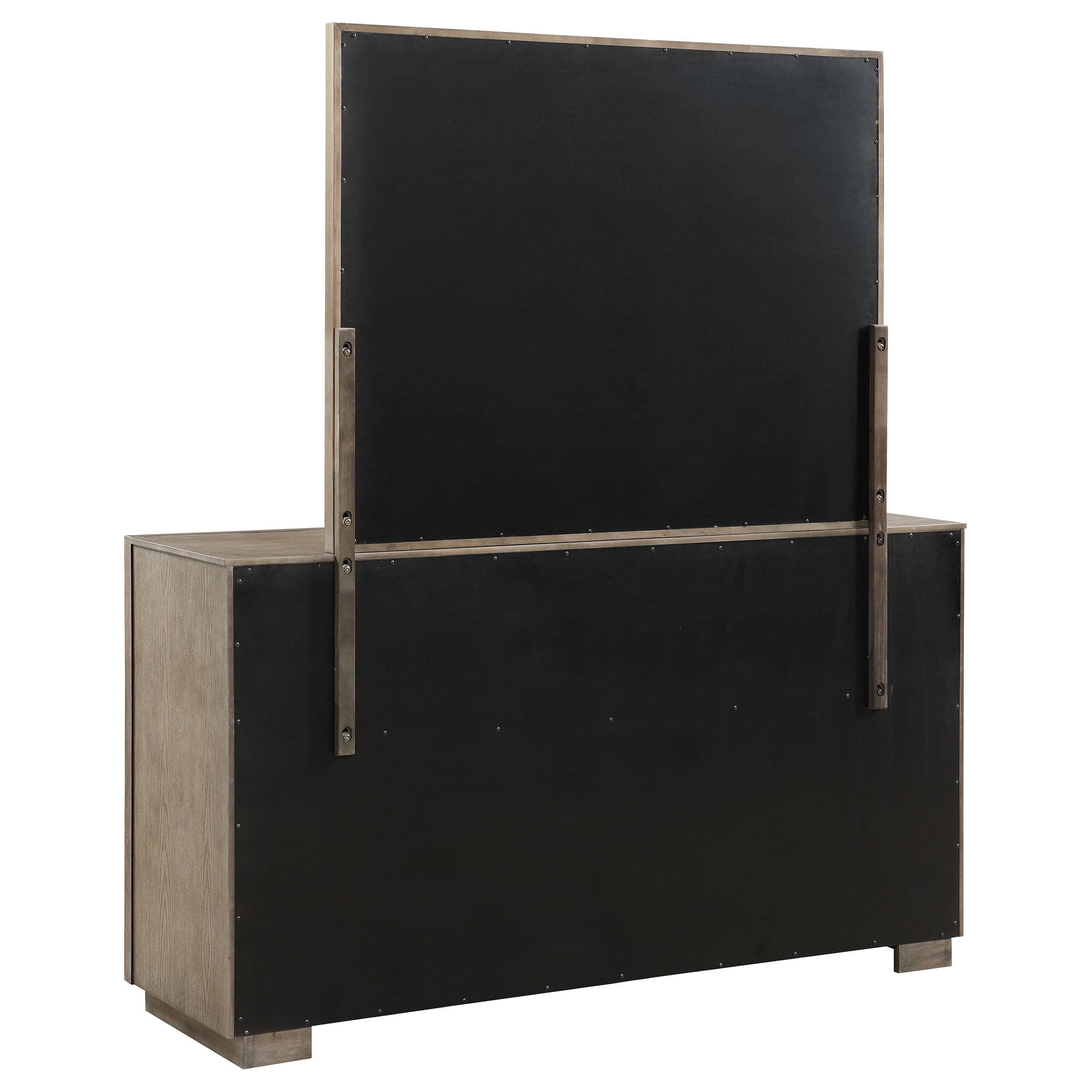 Durango 8-drawer Dresser And Mirror Taupe Oak