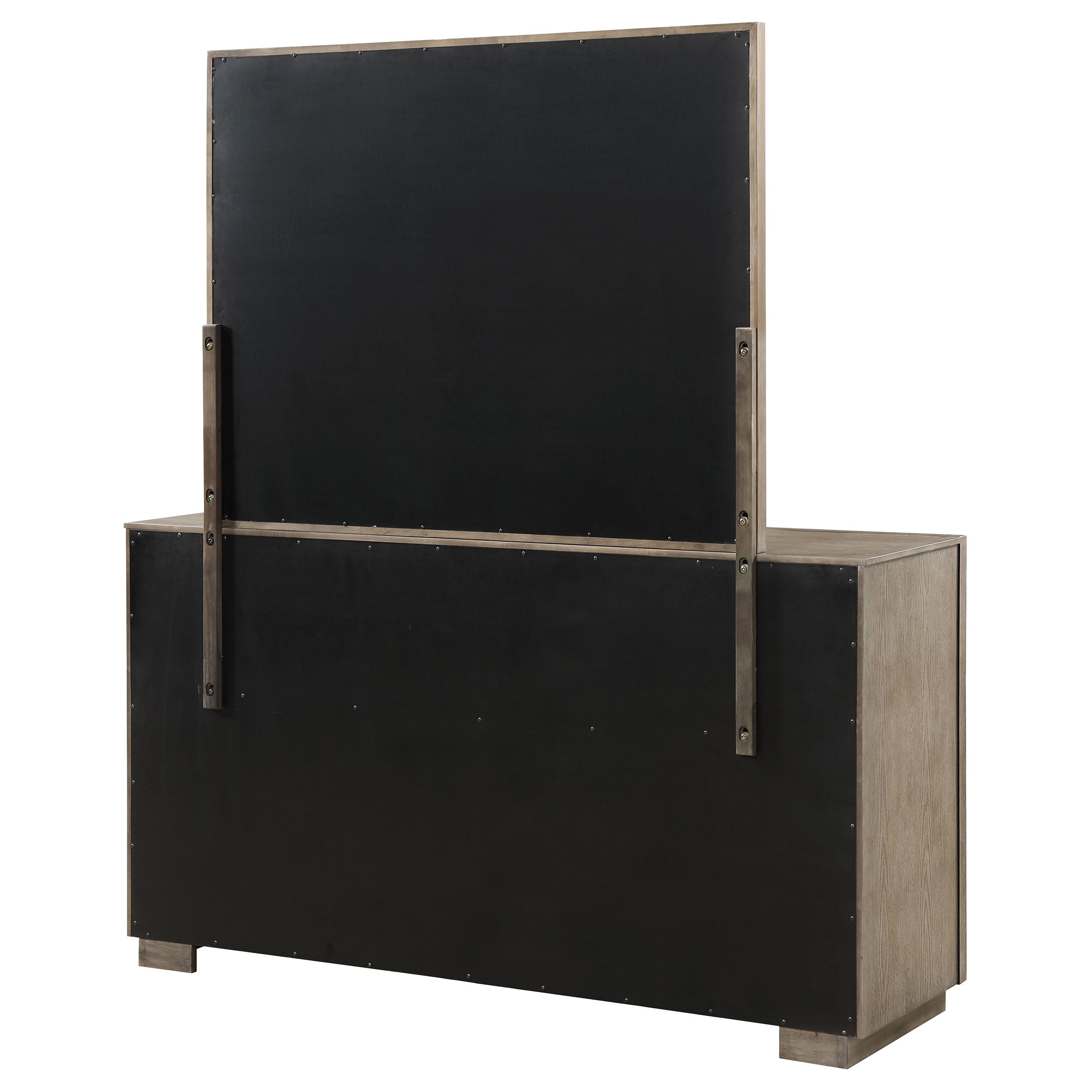 Durango 8-drawer Dresser And Mirror Taupe Oak