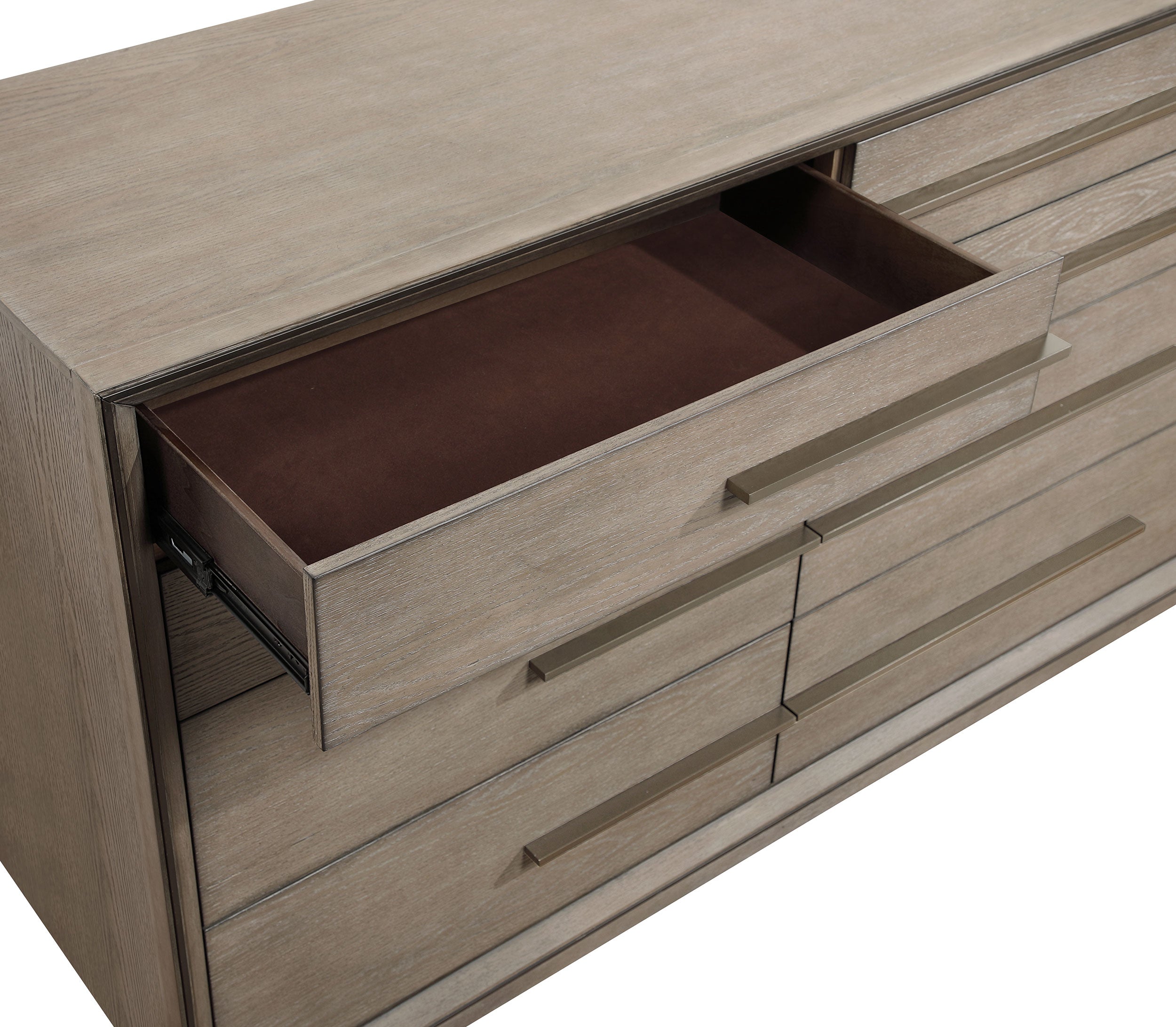 Durango 8-drawer Dresser And Mirror Taupe Oak