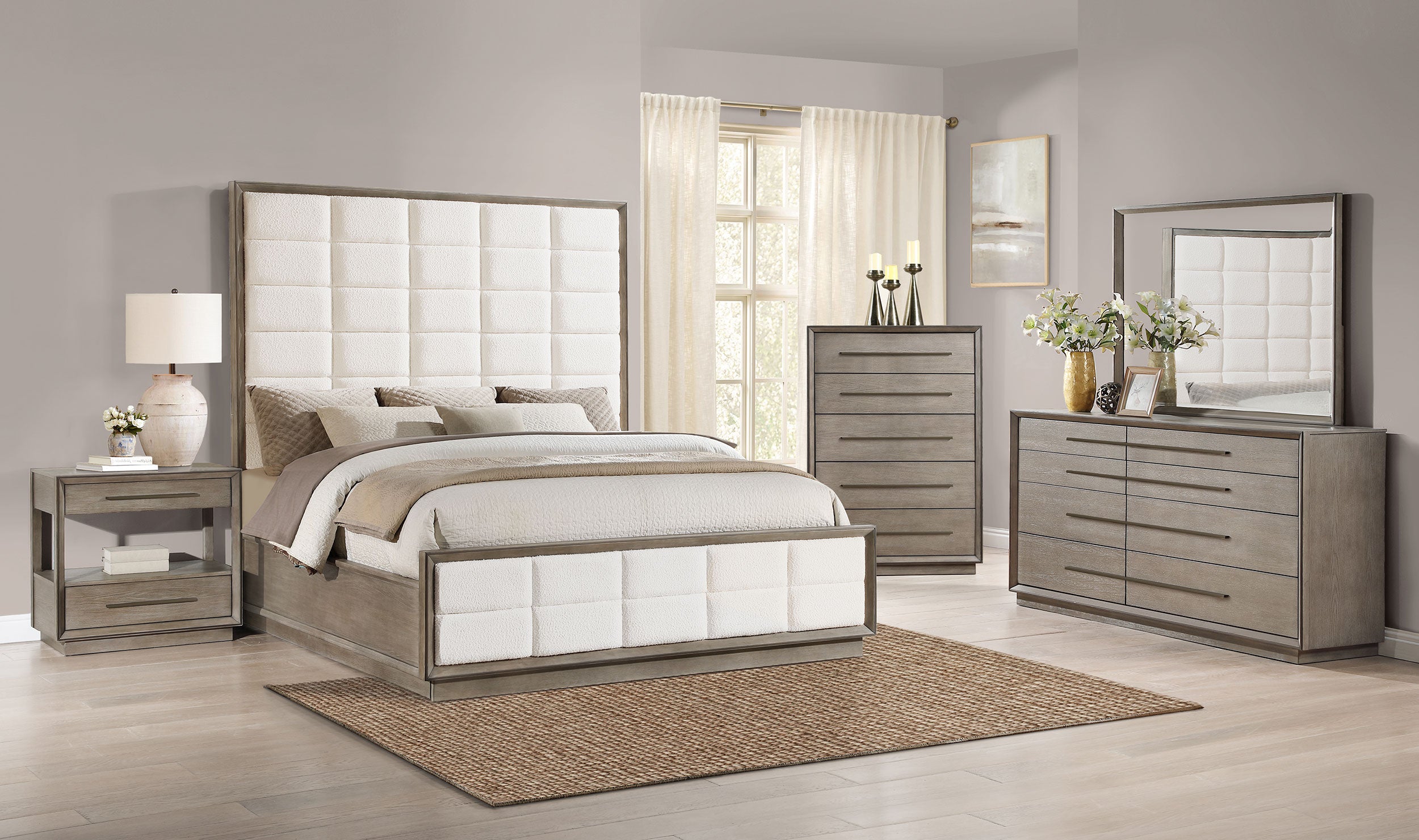 Durango 8-drawer Dresser And Mirror Taupe Oak