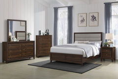 Welsley 5-piece California King Bedroom Set Walnut