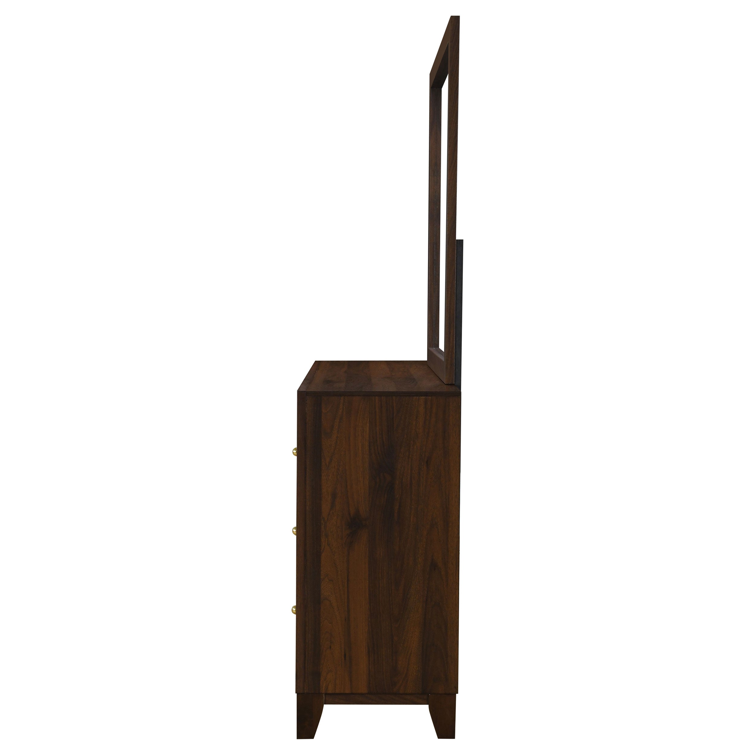 Welsley 6-drawer Dresser And Mirror Walnut