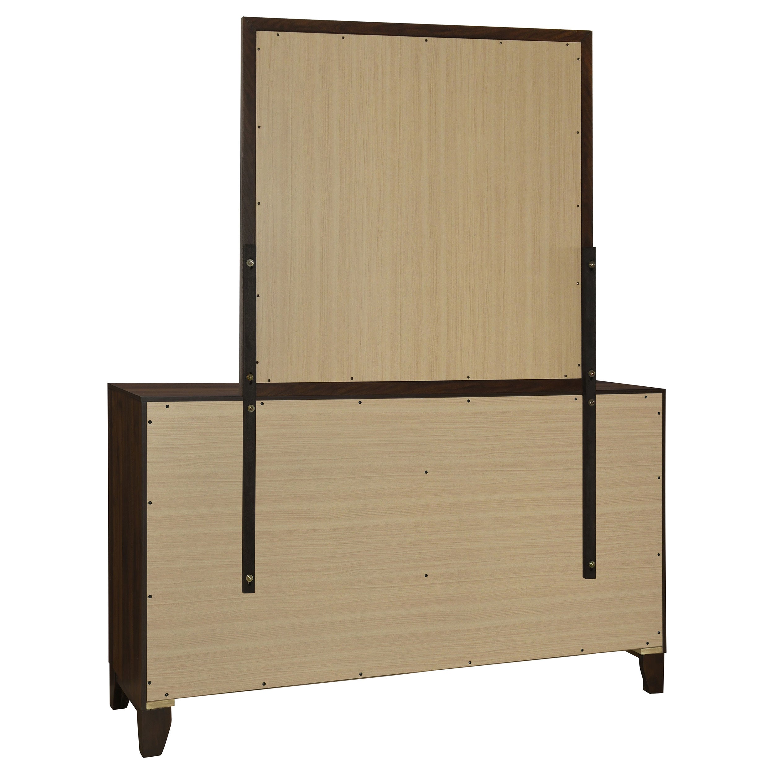 Welsley 6-drawer Dresser And Mirror Walnut