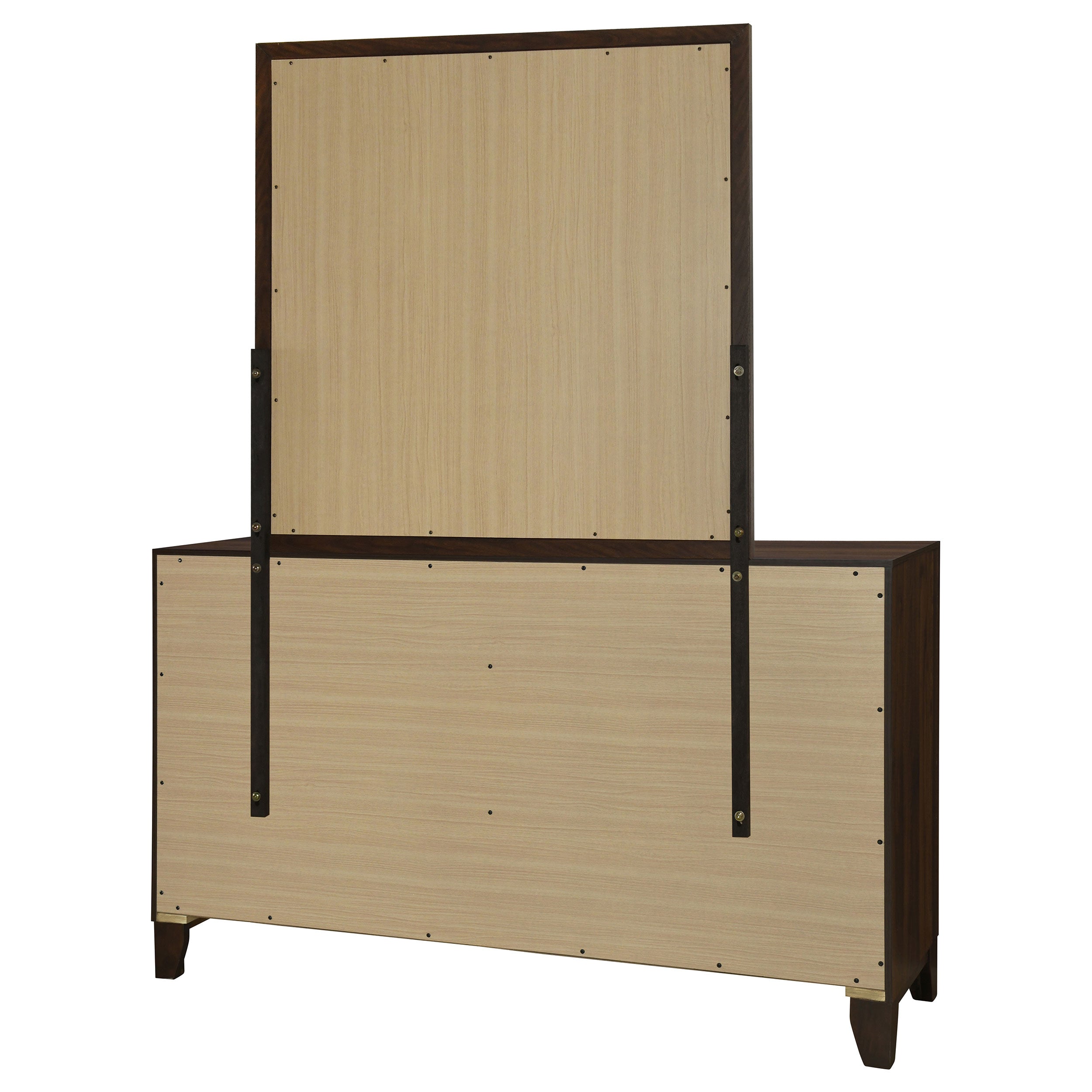 Welsley 6-drawer Dresser And Mirror Walnut