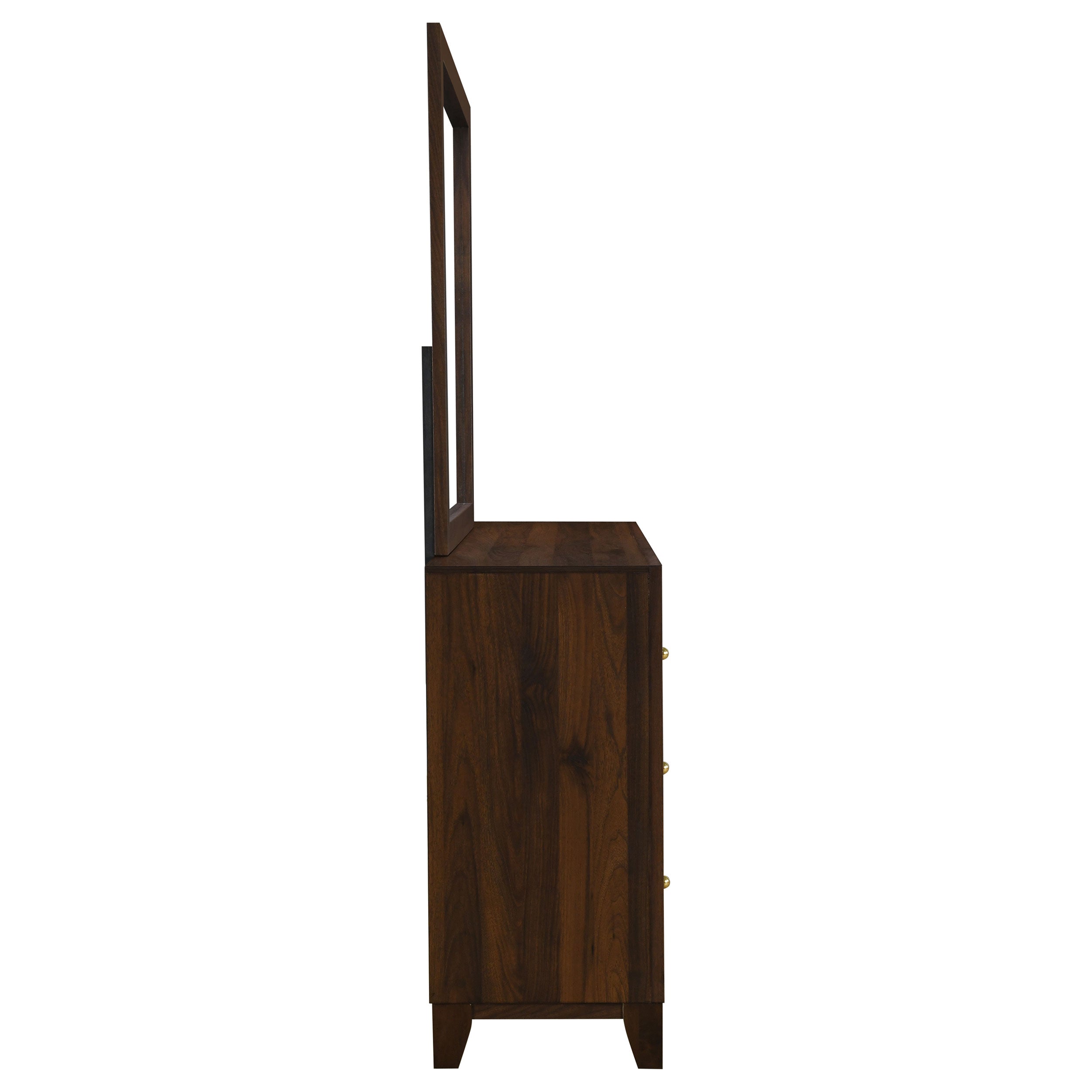 Welsley 6-drawer Dresser And Mirror Walnut