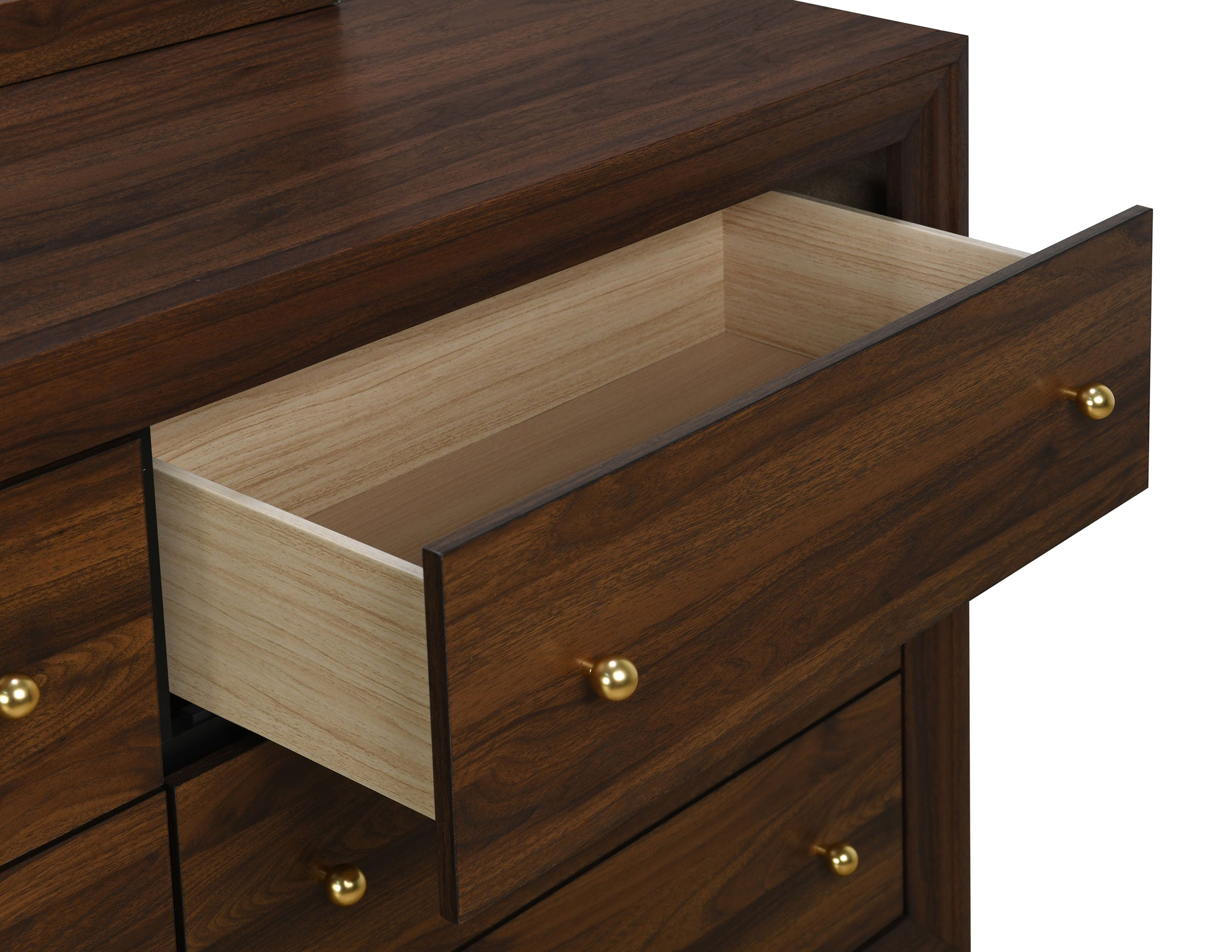 Welsley 6-drawer Dresser And Mirror Walnut