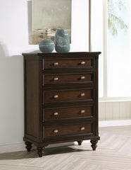 Andover 5-drawer Chest Of Drawers Dark Oak