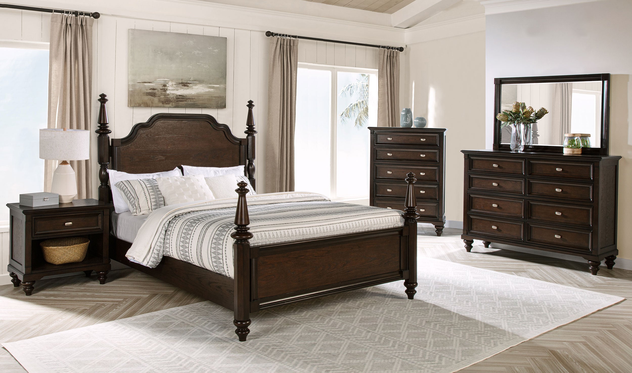 Andover 5-drawer Chest Of Drawers Dark Oak