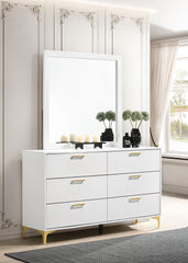 Kendall 6-drawer Dresser With Mirror White