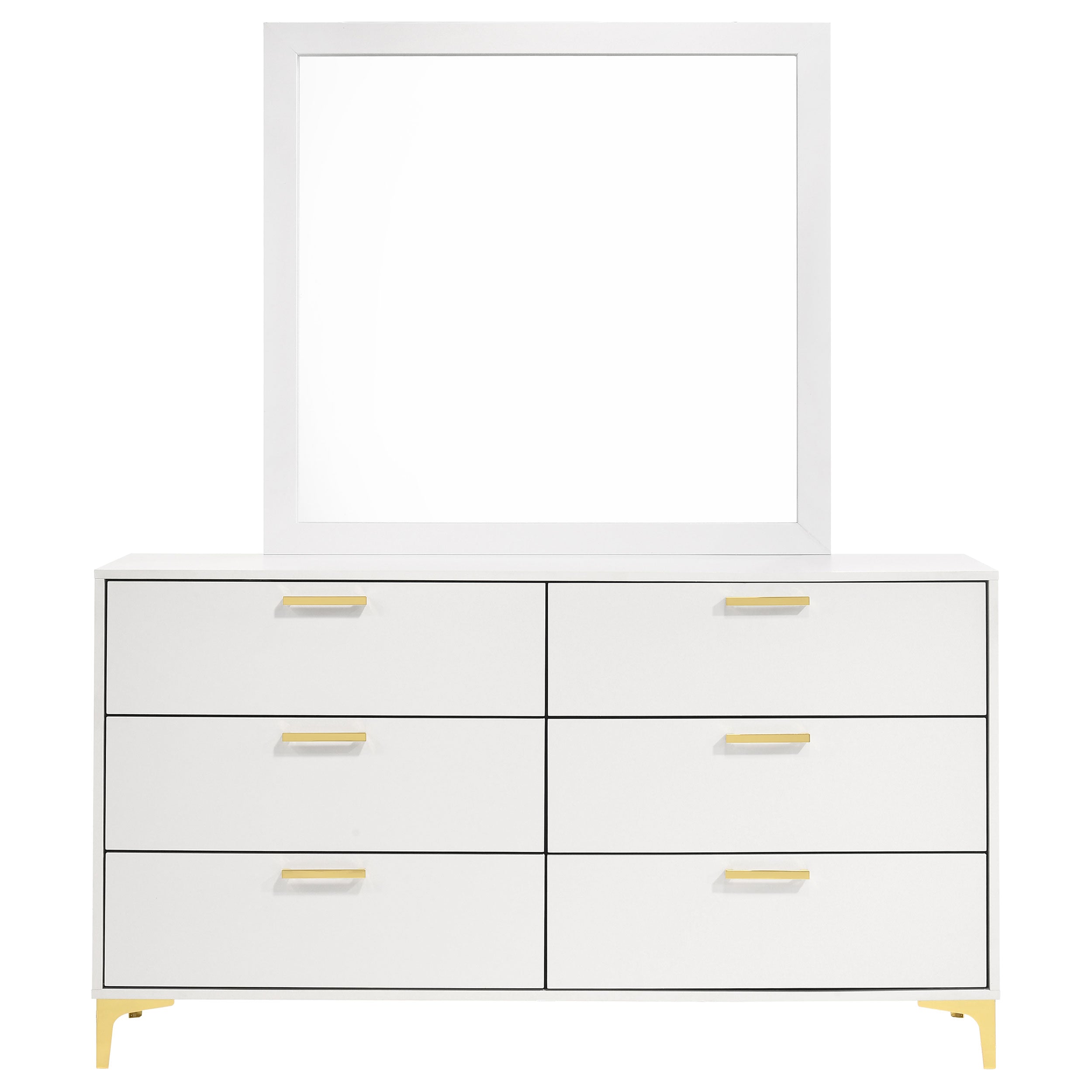 Kendall 6-drawer Dresser With Mirror White