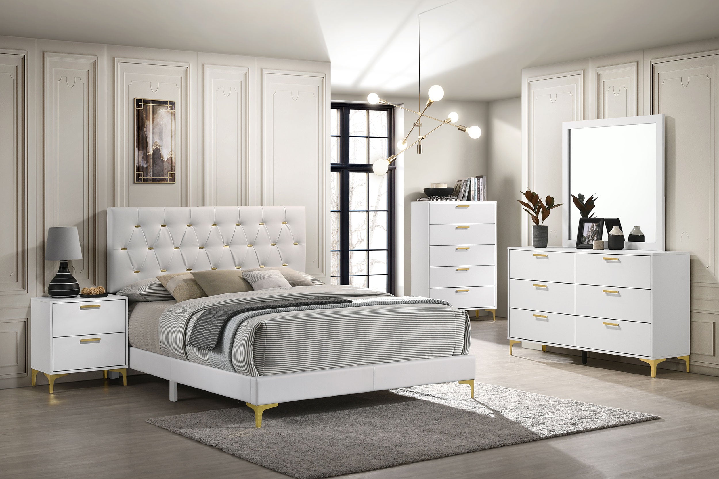 Kendall 6-drawer Dresser With Mirror White
