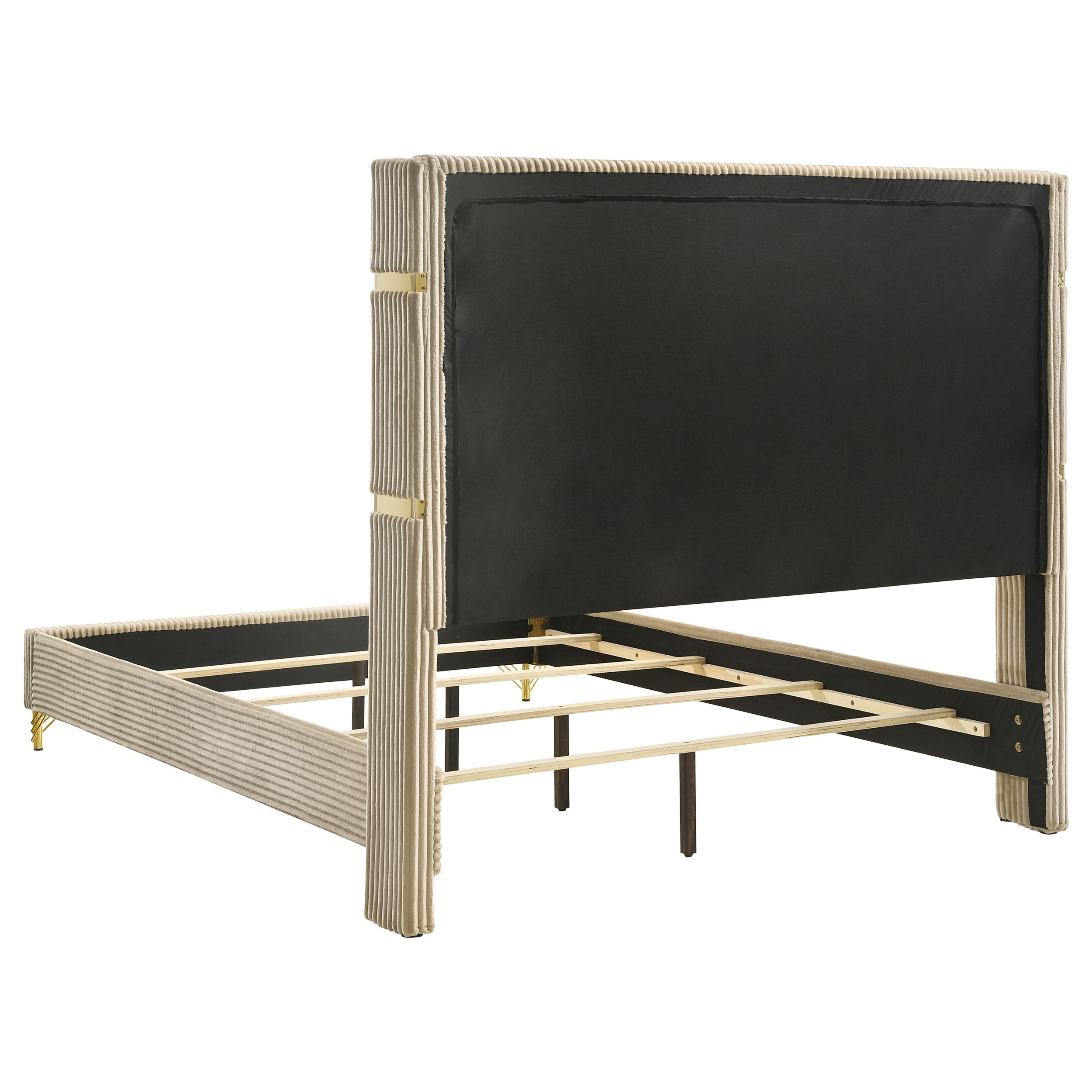 Lucia 5-piece Eastern King Bedroom Set Beige And White