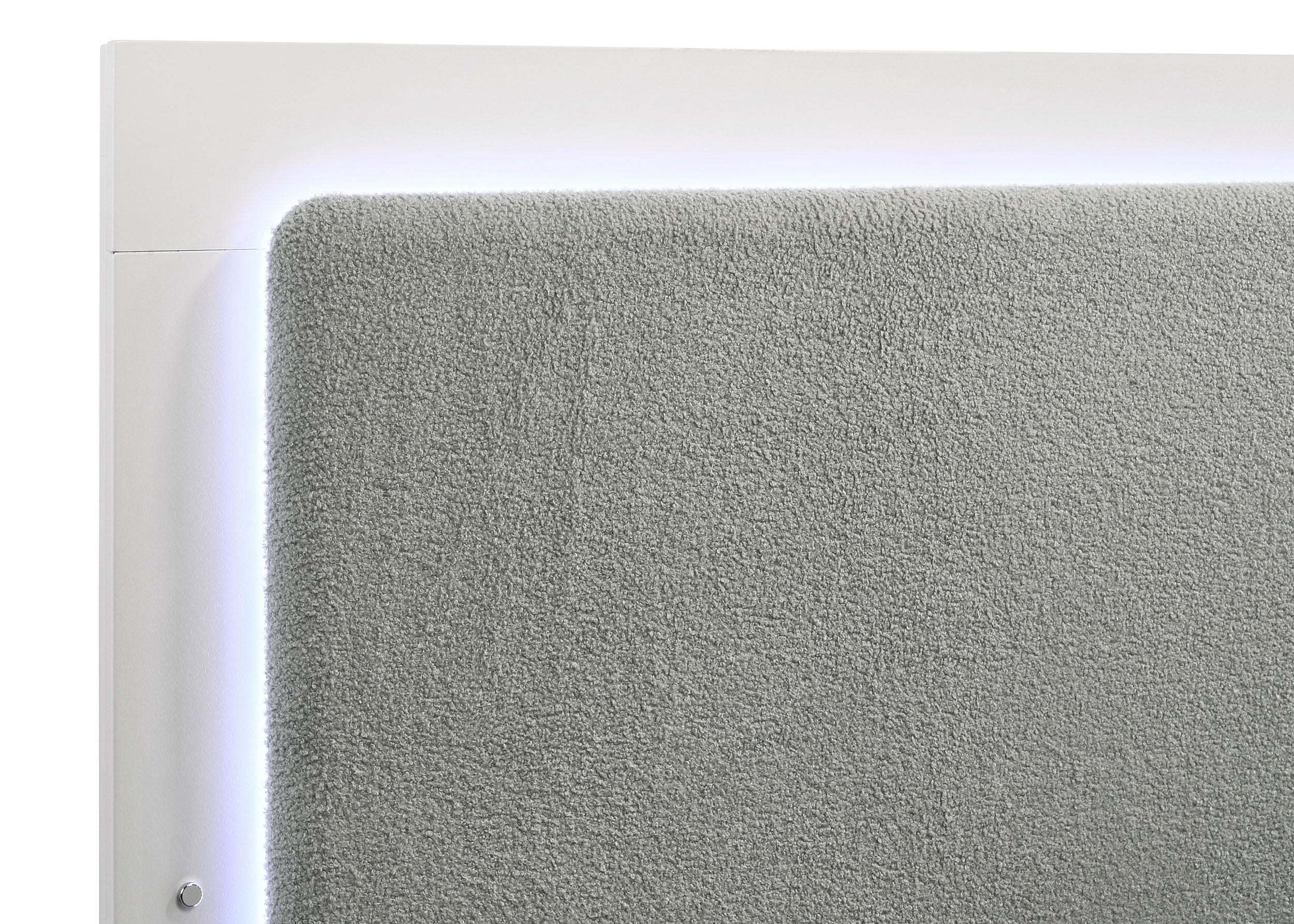 Caraway Wood Eastern King Led Panel Bed White