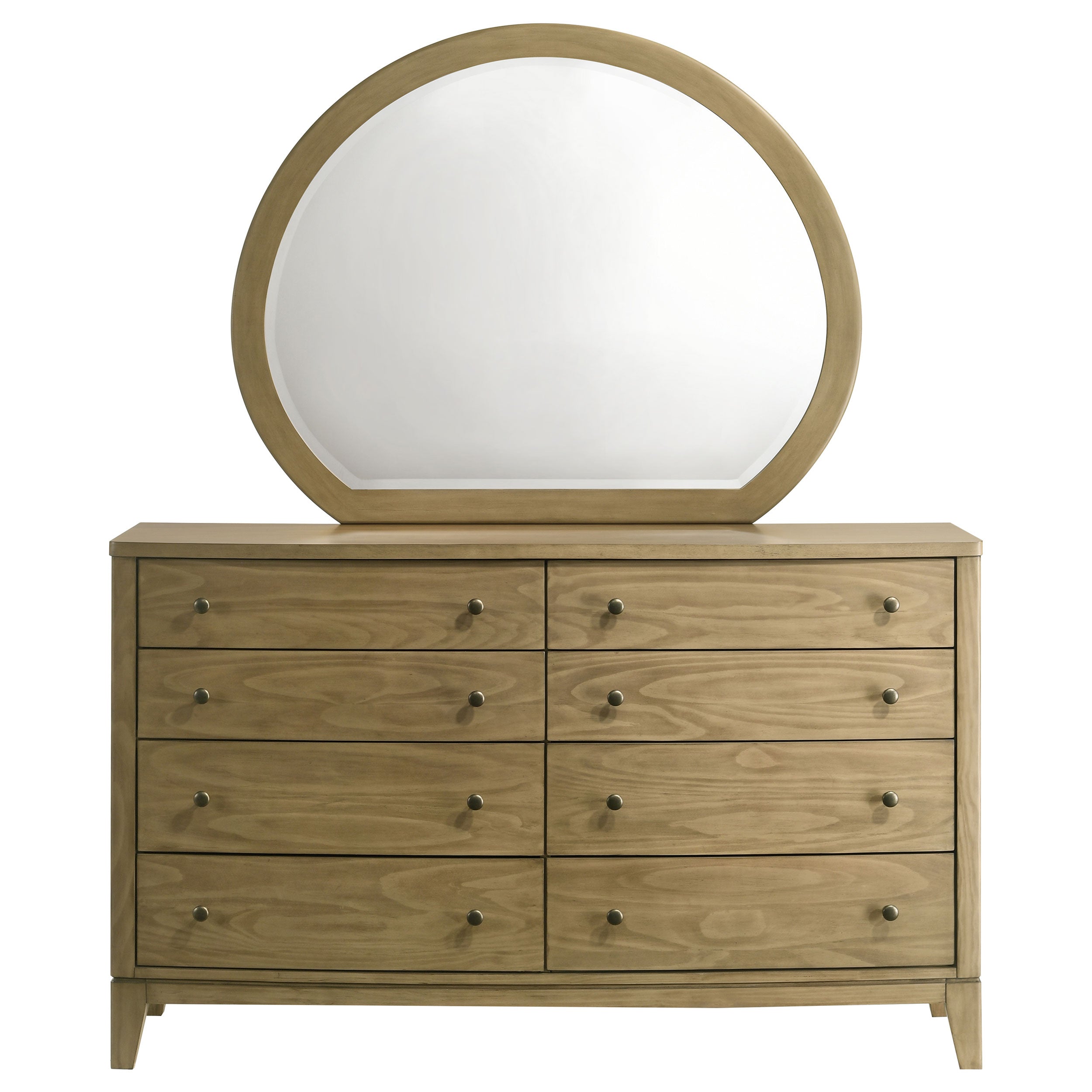 Granada 8-drawer Dresser And Mirror Natural Pine