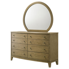 Granada 8-drawer Dresser And Mirror Natural Pine