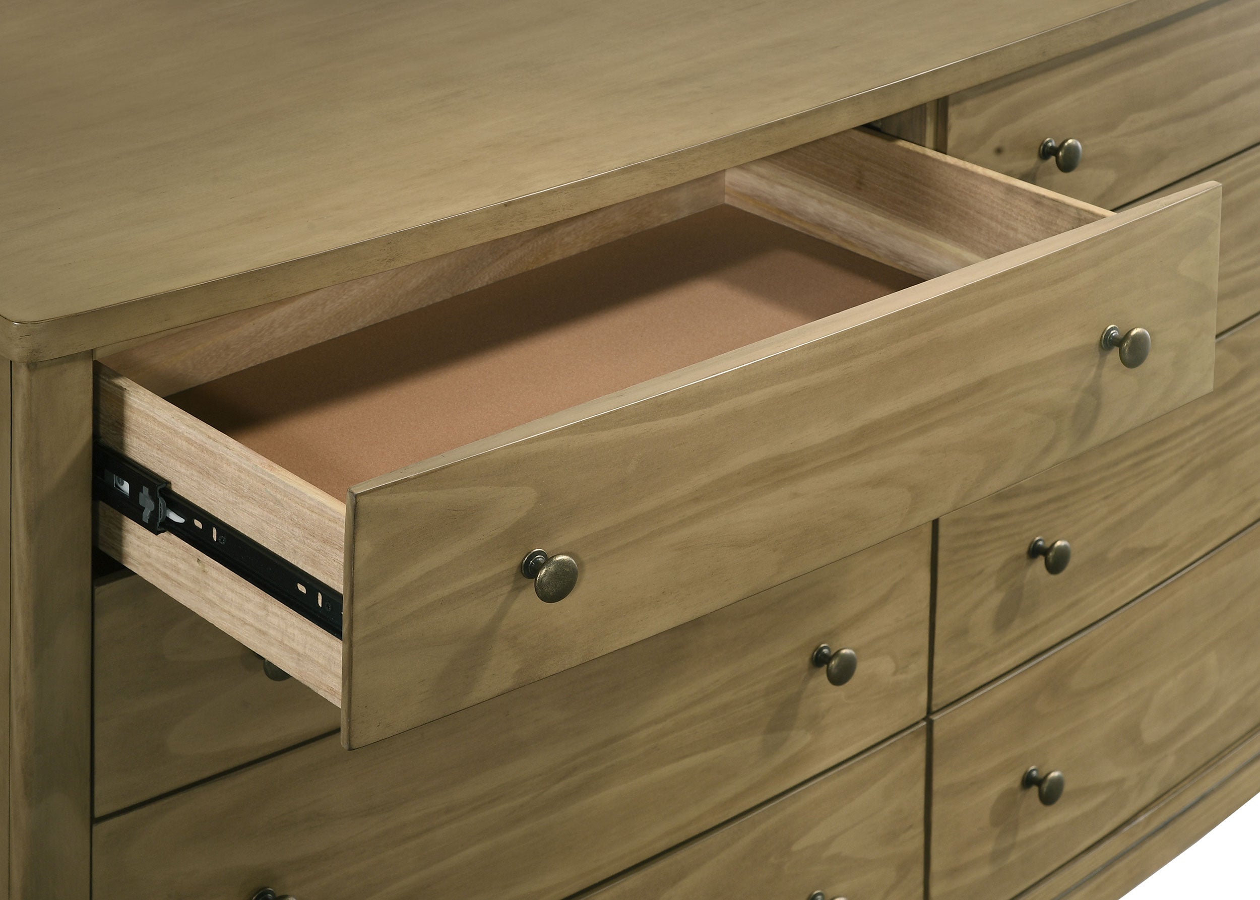 Granada 8-drawer Dresser And Mirror Natural Pine
