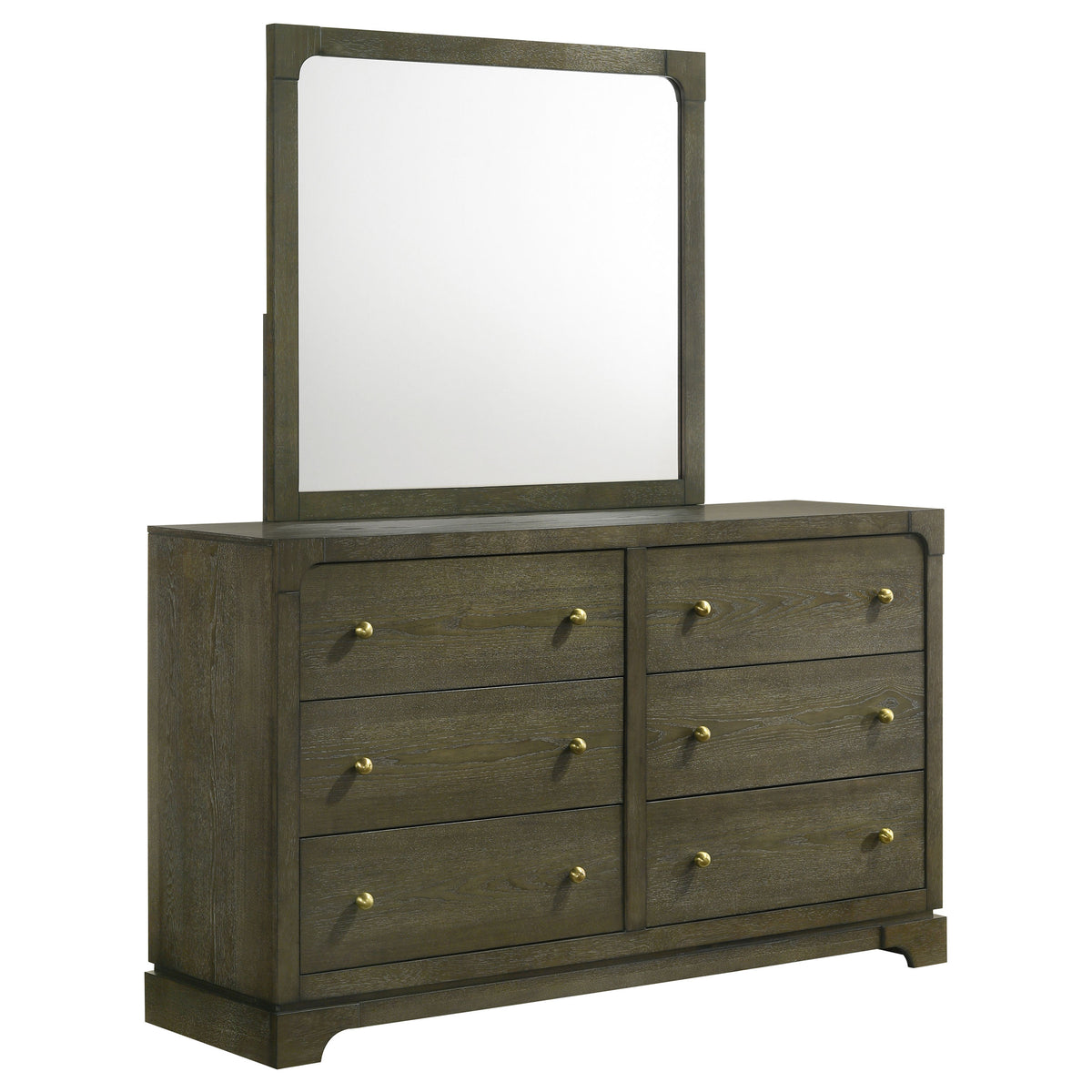 Gran Park 6-drawer Dresser And Mirror Dark Cocoa