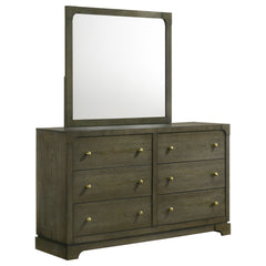 Gran Park 6-drawer Dresser And Mirror Dark Cocoa