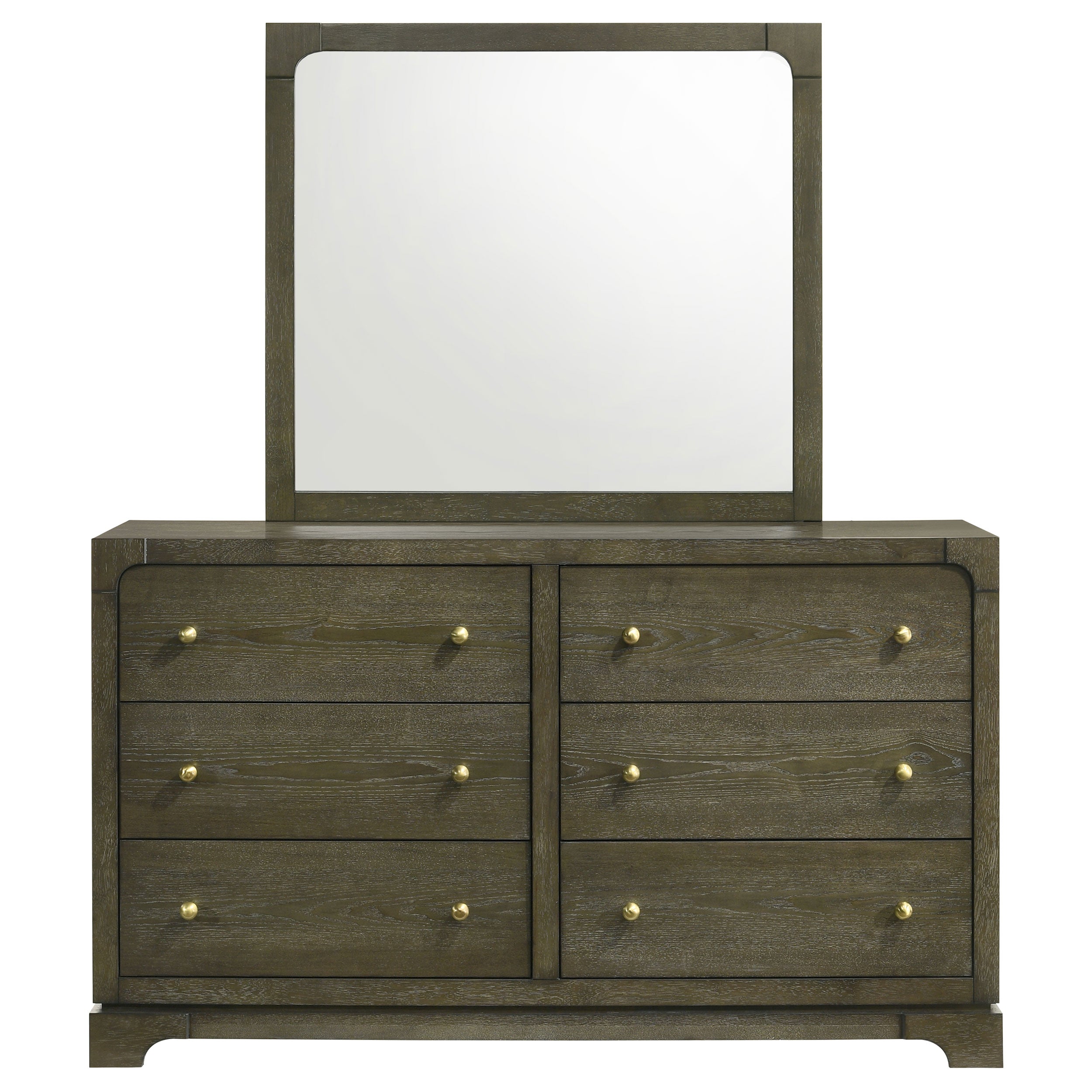 Gran Park 6-drawer Dresser And Mirror Dark Cocoa