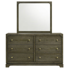 Gran Park 6-drawer Dresser And Mirror Dark Cocoa
