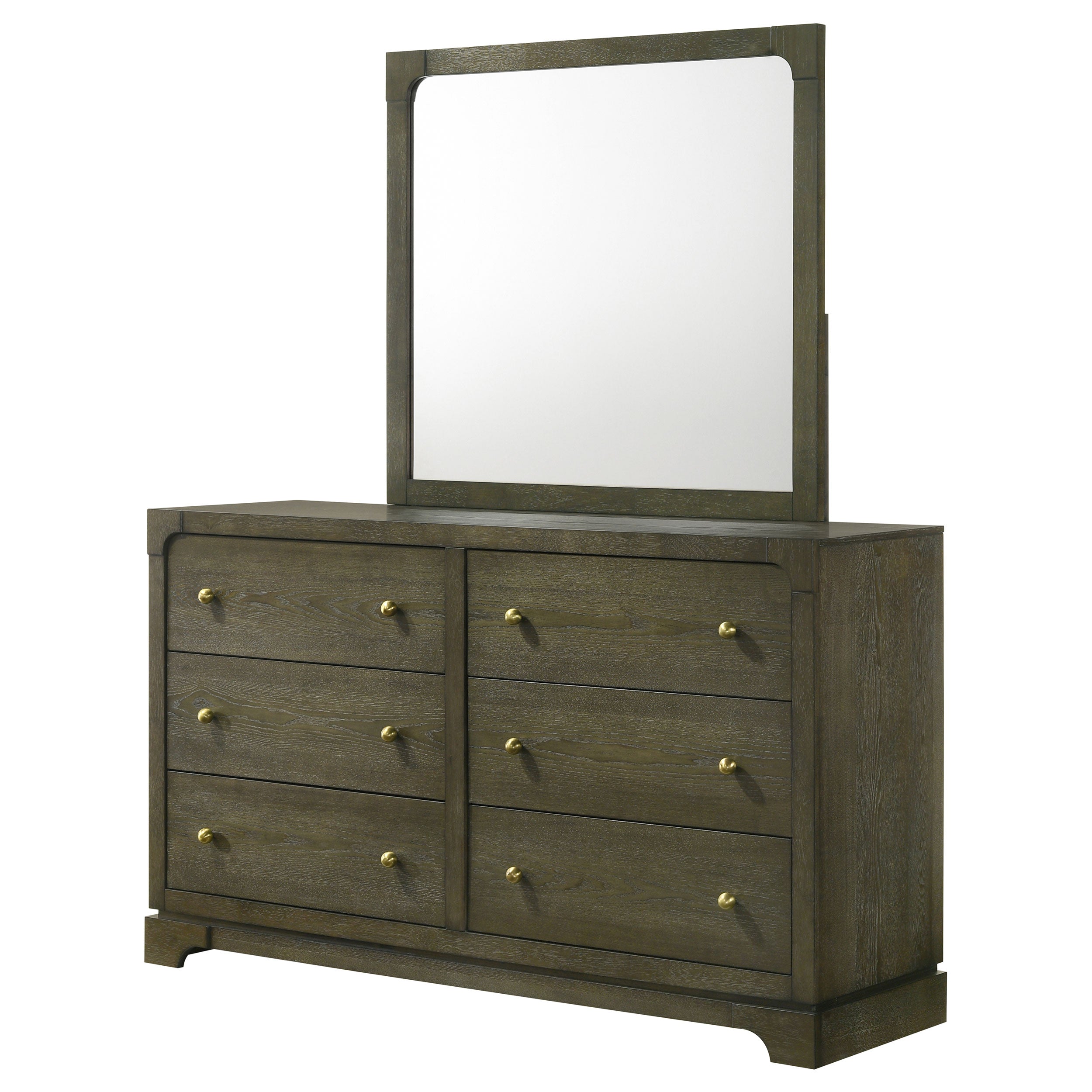 Gran Park 6-drawer Dresser And Mirror Dark Cocoa