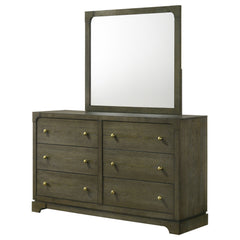 Gran Park 6-drawer Dresser And Mirror Dark Cocoa