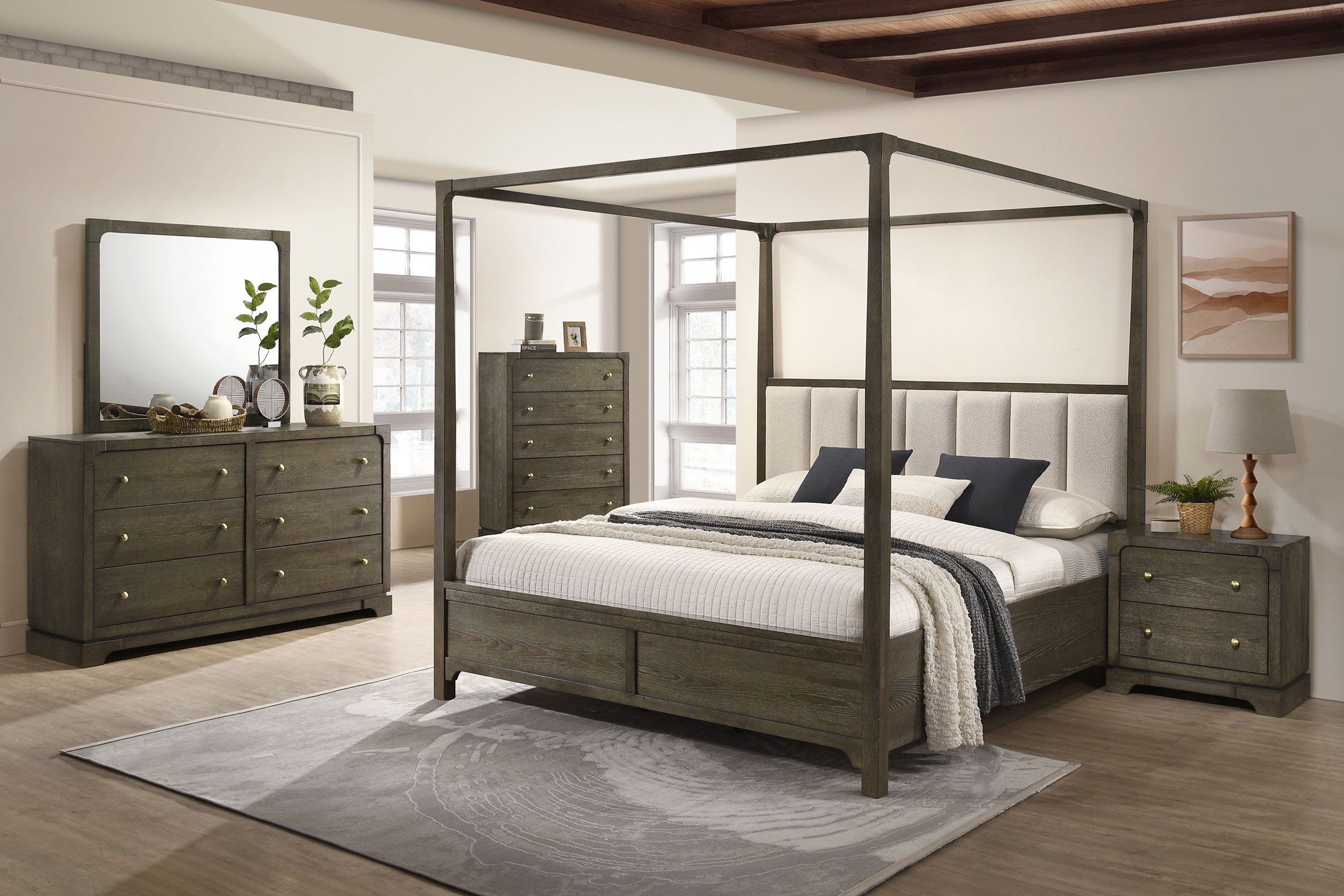 Gran Park 6-drawer Dresser And Mirror Dark Cocoa