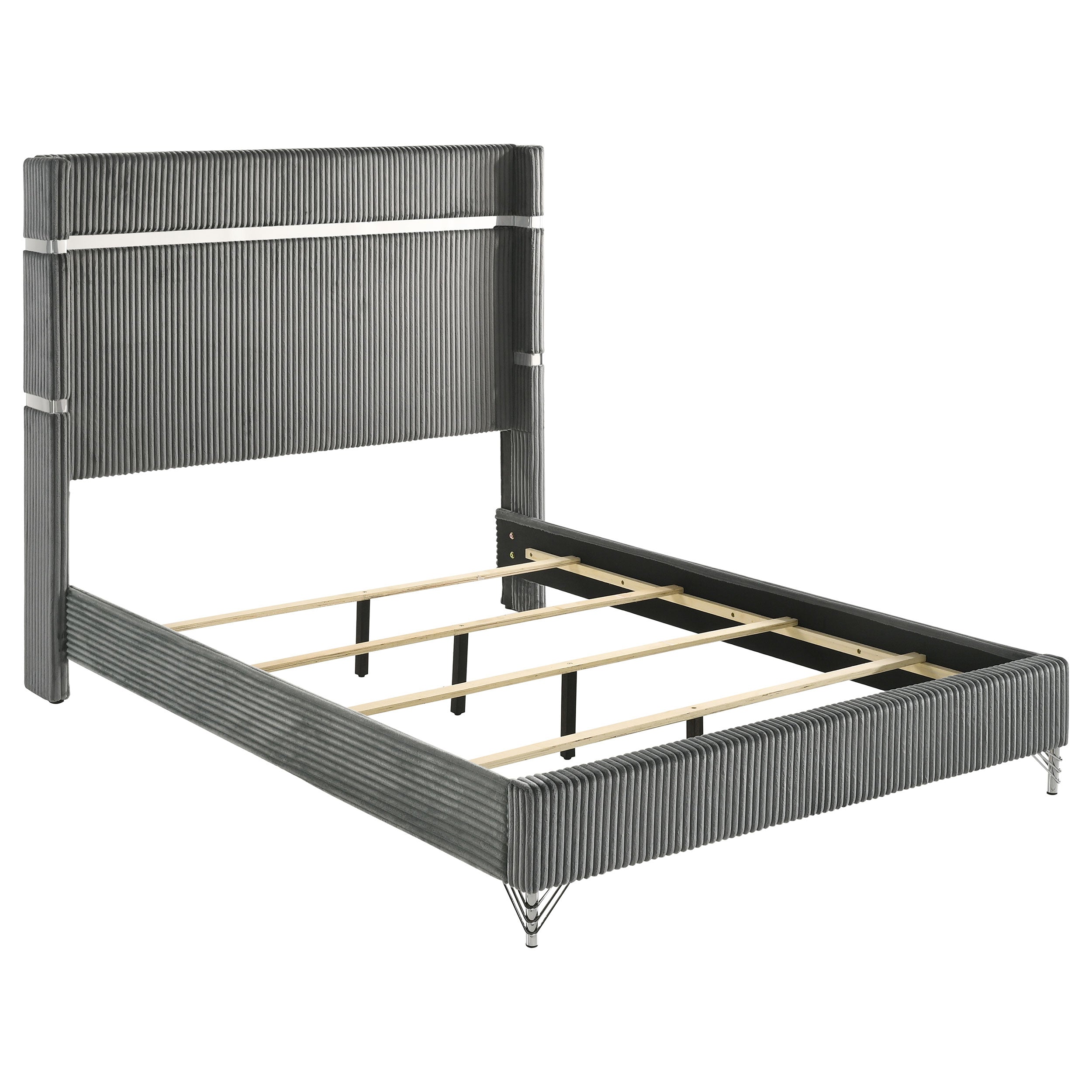 Lucia 4-piece Queen Bedroom Set Grey And Black