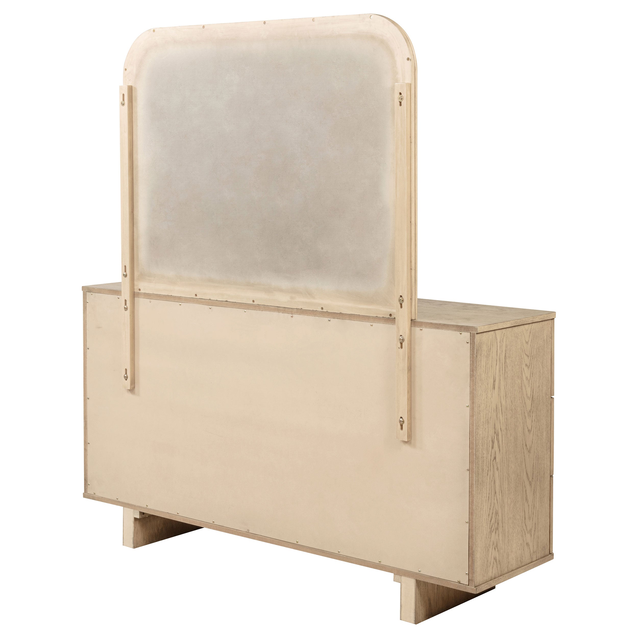 Kailani 9-drawer Dresser And Mirror Beige Oak