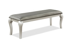 Caldwell Silver Champagne Dining Bench - MyWaynesHome #