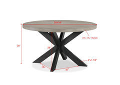 Stevens Charcoal Black/Light Brown Dining Table - MyWaynesHome #