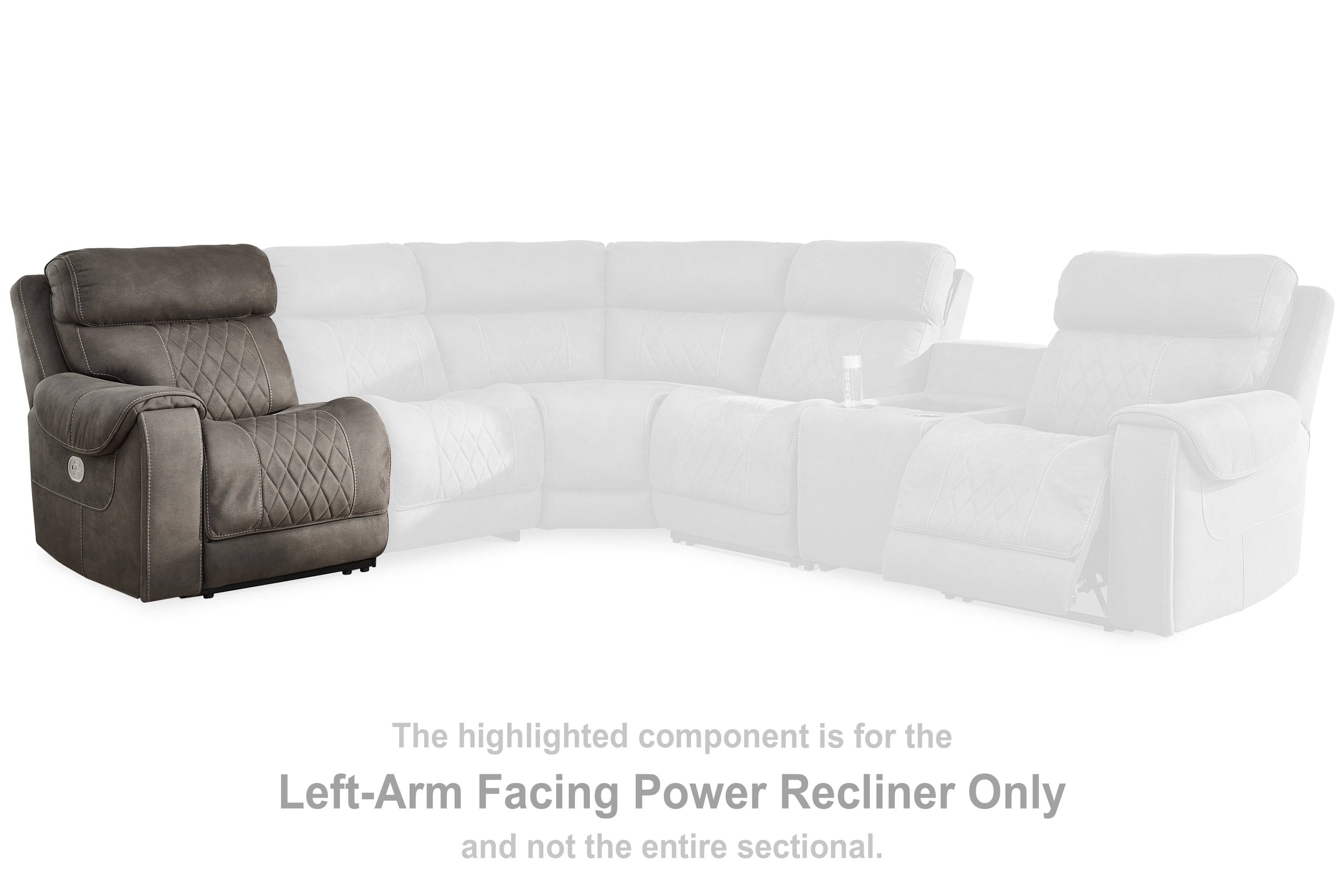 Hoopster Left-Arm Facing Power Recliner