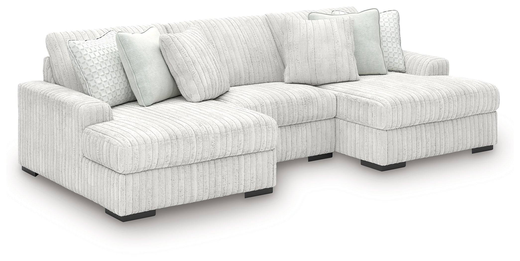 Stupendous 3-Piece Sectional with Double Chaise