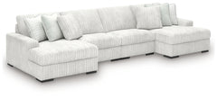 Stupendous 4-Piece Sectional with Double Chaise