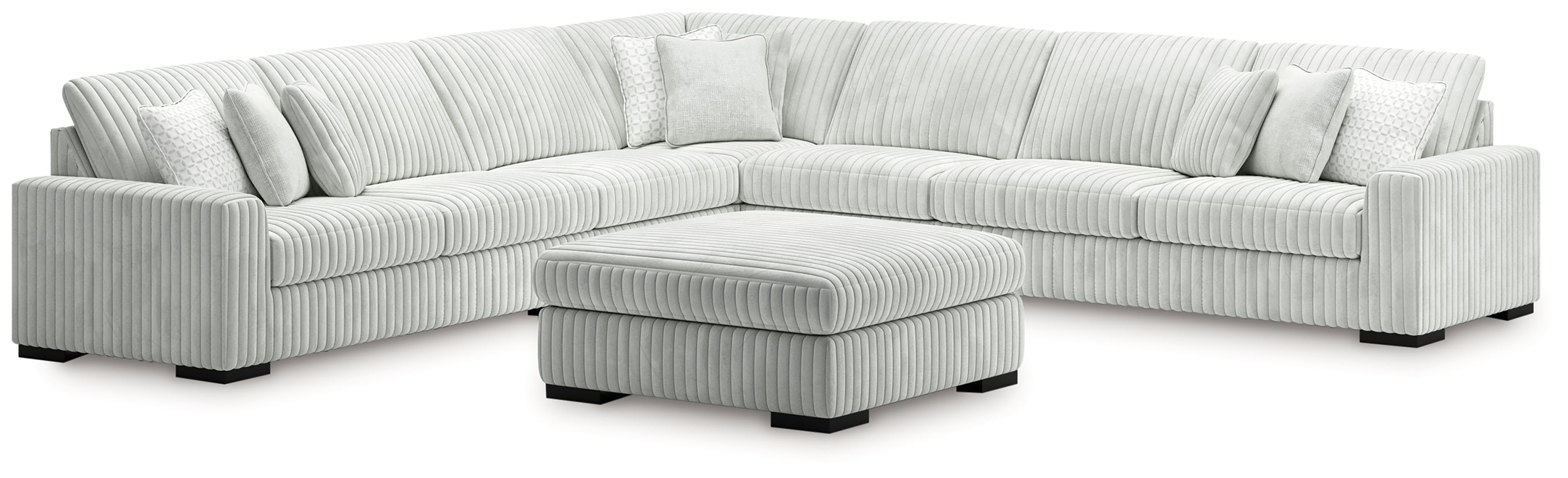 Stupendous 5-Piece Sectional and Ottoman