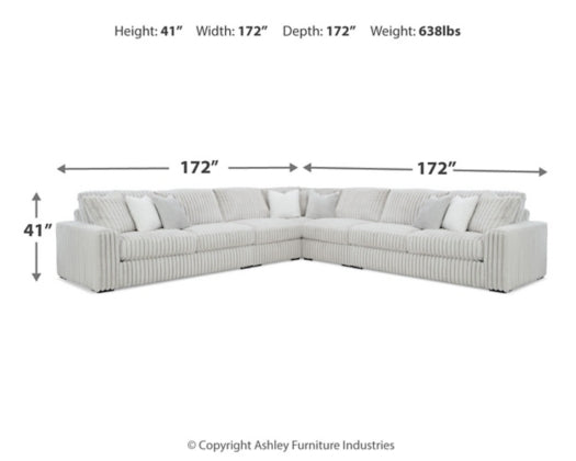 Stupendous 5-Piece Sectional with Ottoman - MyWaynesHome #