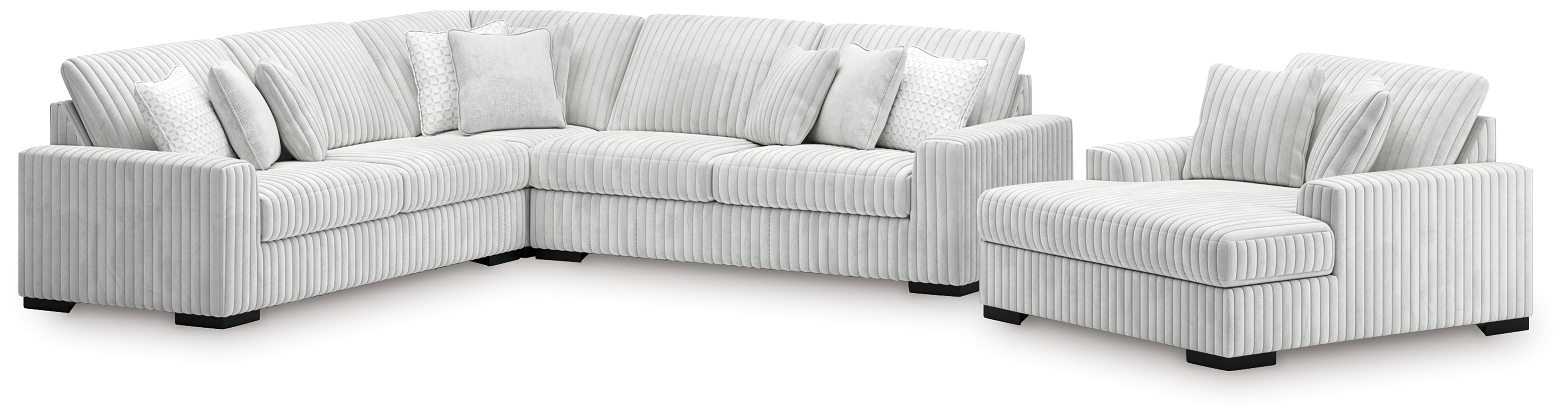 Stupendous 3-Piece Sectional and Oversized Chaise