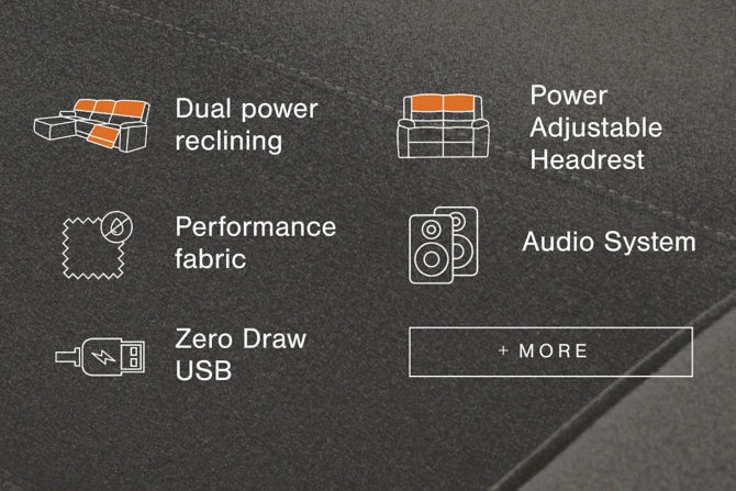 ModMax II 7-Piece Power Reclining Sectional with Audio Consoles