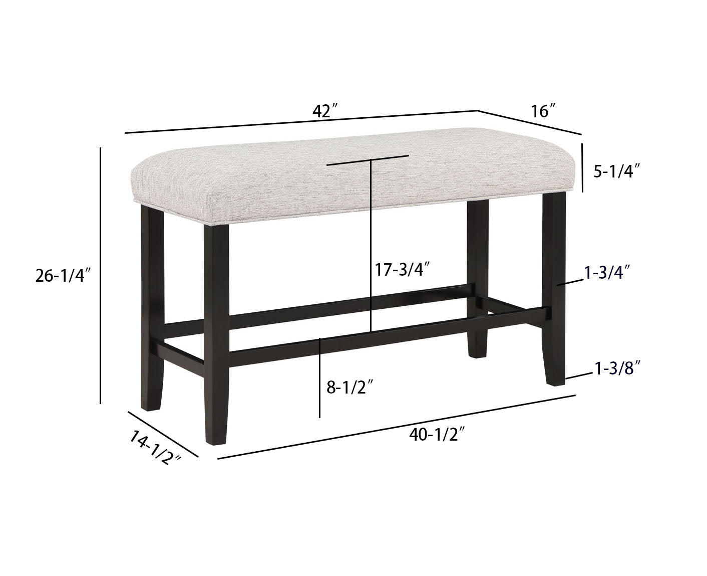 Dary Black/Brown Counter Height Dining Set - MyWaynesHome #