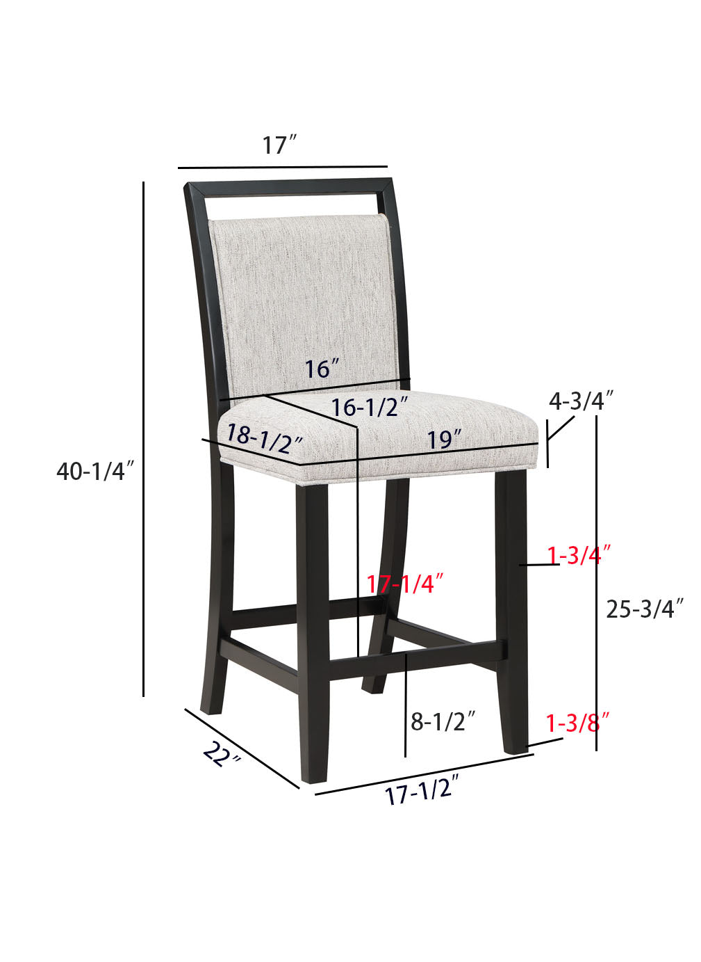 Dary Black/Brown Counter Height Dining Set - MyWaynesHome #