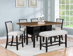 Dary Black/Brown Counter Height Dining Set - MyWaynesHome #