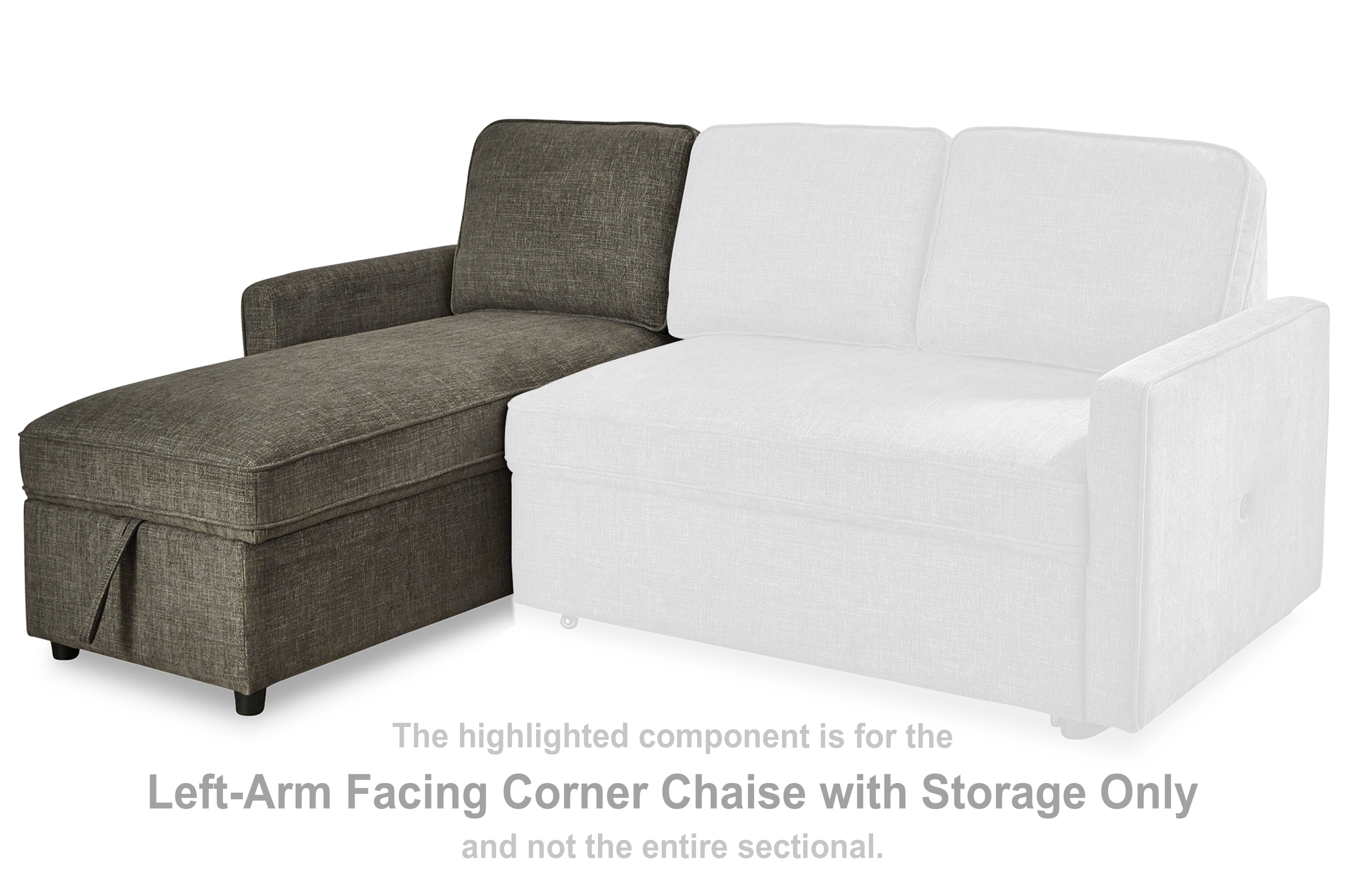 Kerle Left-Arm Facing Corner Chaise with Storage
