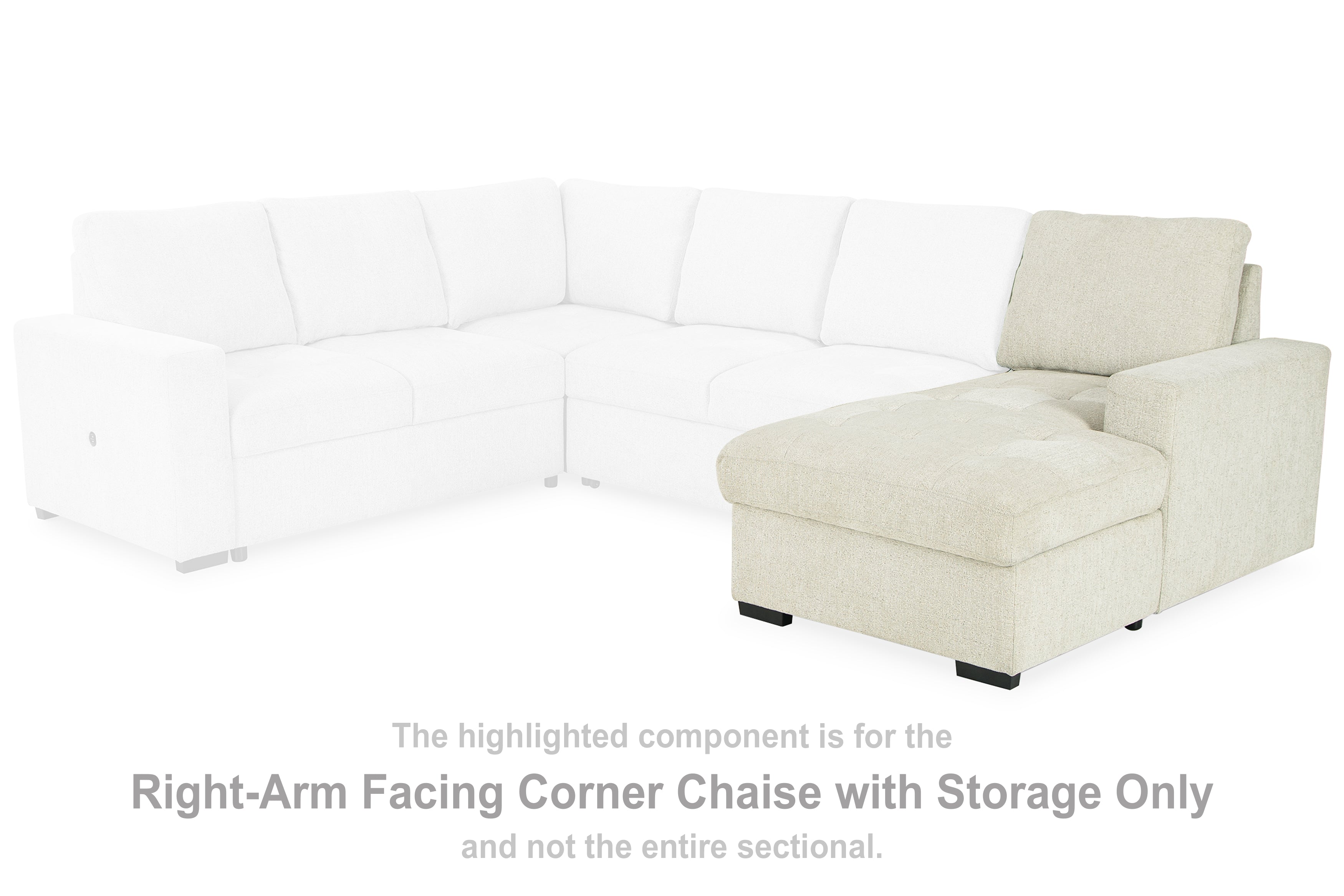 Millcoe Right-Arm Facing Corner Chaise with Storage