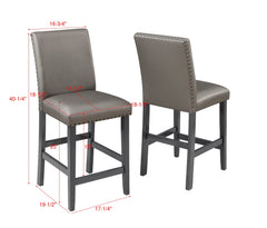 Bankston Gray Counter Height Chair, Set of 2 - MyWaynesHome #