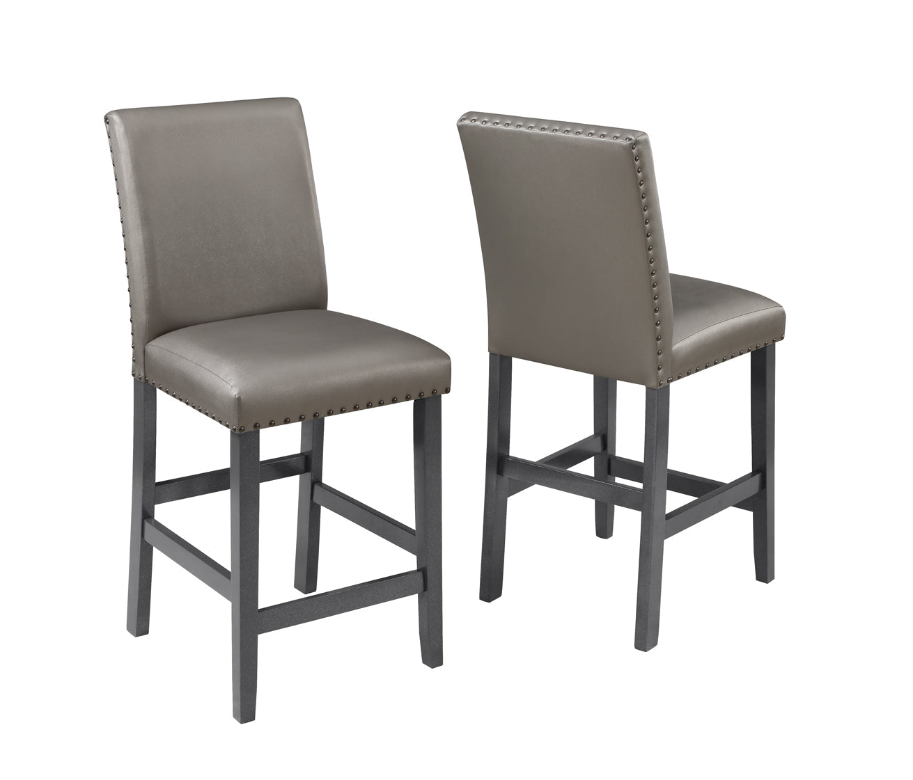 Bankston Gray Counter Height Chair, Set of 2 - MyWaynesHome #